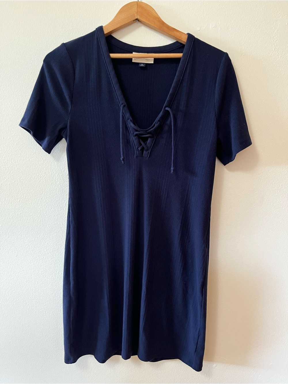 Universal Thread Navy Ribbed Short Sleeve Dress